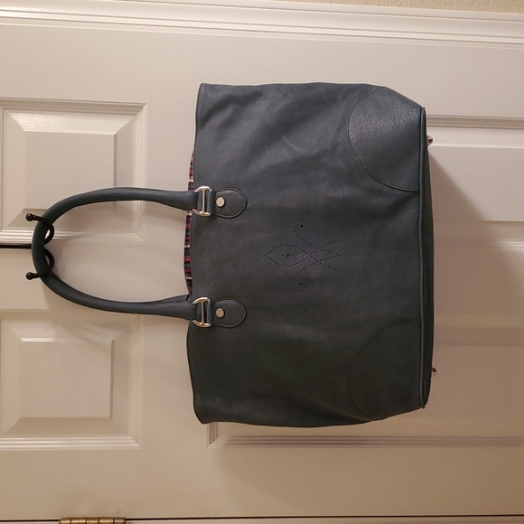 Royal Albartross Large Bag Purse Tote Deep Teal Green Leather New - Picture 4 of 12